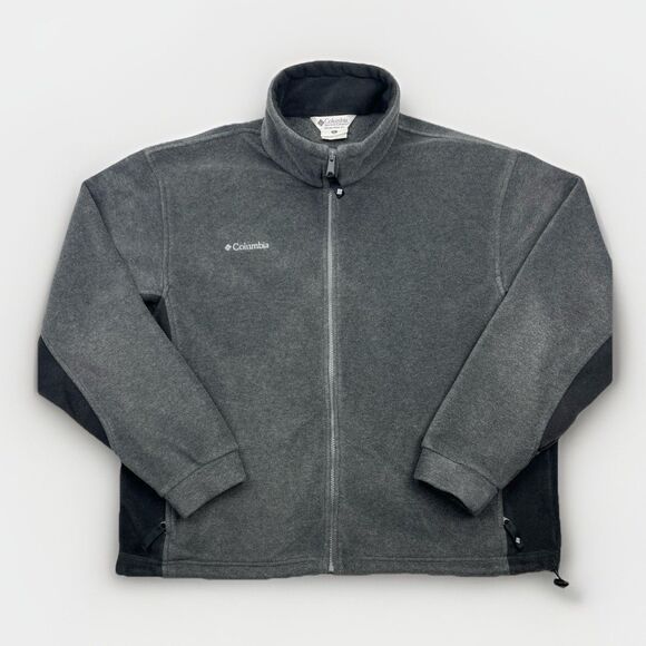 Columbia Other - Columbia Fleece Jacket Mens XL Gray Full Zip Stand Collar Pockets Outdoor